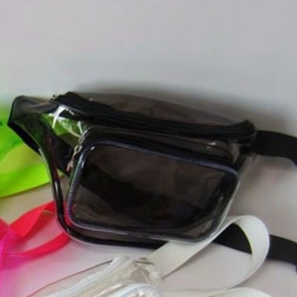 New Clear BLACK Only Fanny Pack Stadium Ready Women’s Belt Bag Adjustable Waist